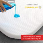 Baby Bassinet Mattress Topper with Waterproof Bamboo Cover 15" x 30" x 1.5", Breathable Oval Bassinet Mattress Pad Ultra Soft, Fit Many Cradle Brand and Style - Image 6